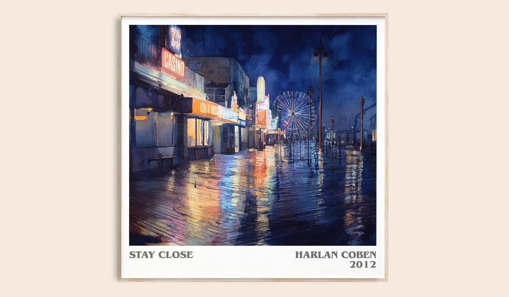 Stay Close literary book poster by Harlan Coben – framed literary art print
