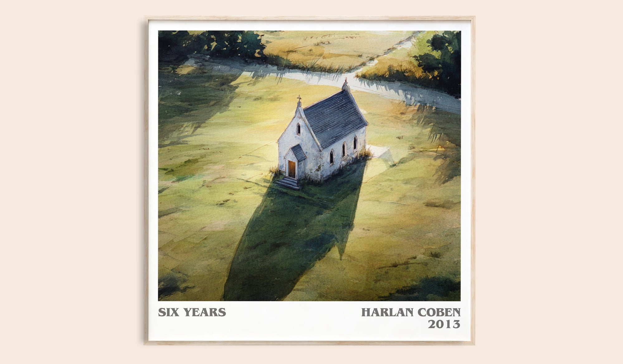 Six Years literary book poster by Harlan Coben – framed literary art print