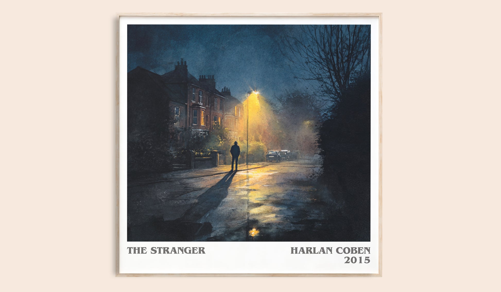 The Stranger literary book poster by Harlan Coben – framed literary art print