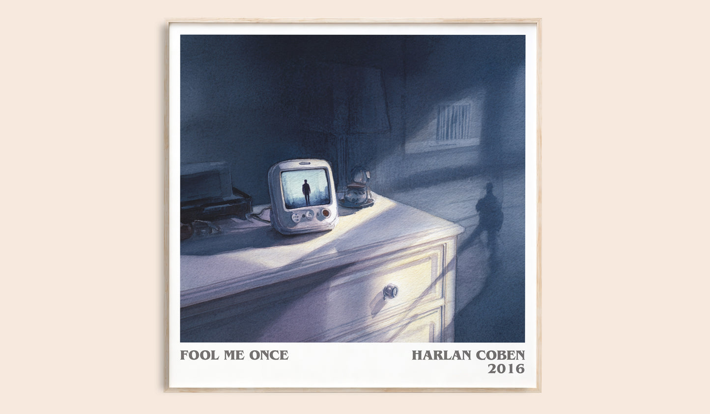 Fool Me Once literary book poster by Harlan Coben – framed literary art print