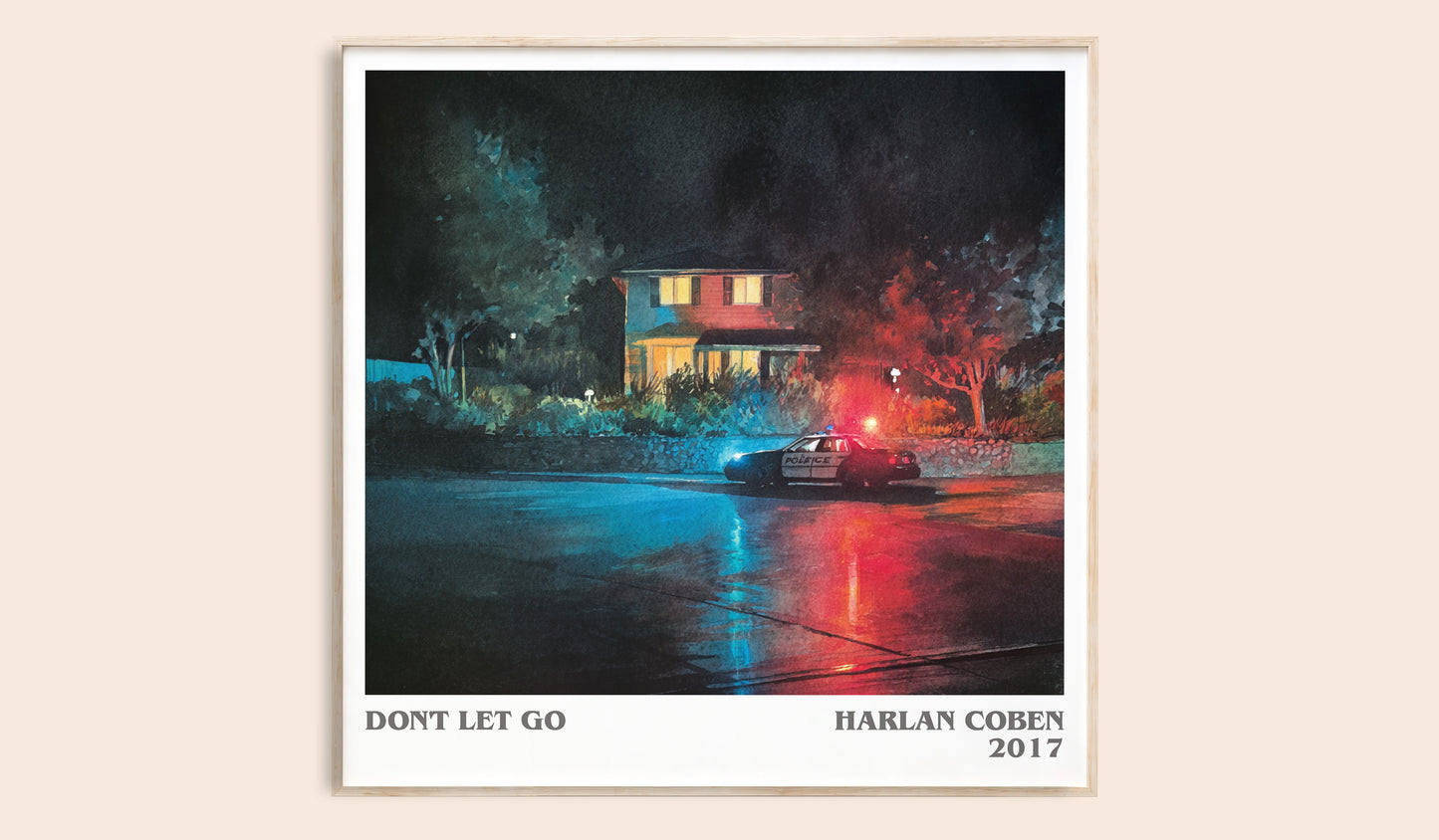 Don't Let Go literary book poster by Harlan Coben – framed literary art print