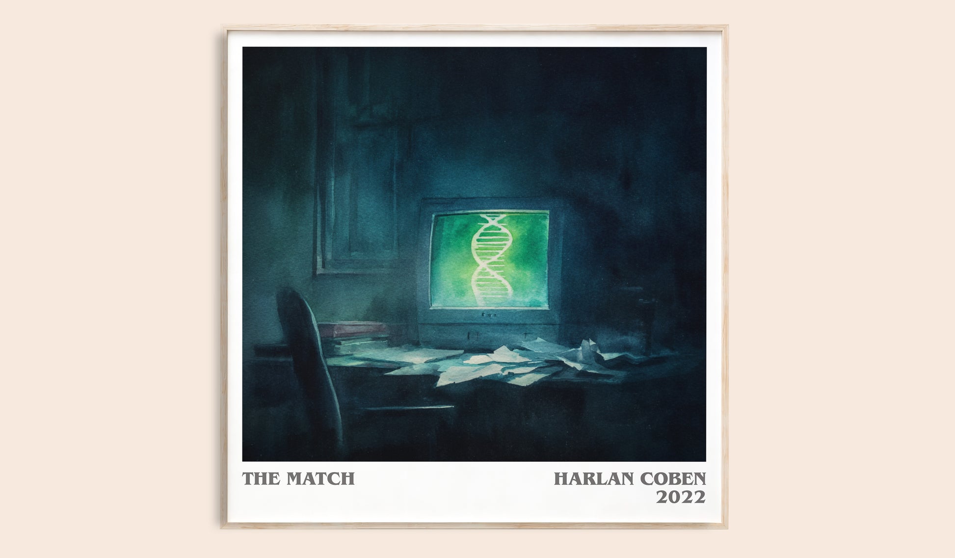 The Match literary book poster by Harlan Coben – framed literary art print