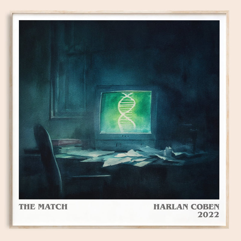 The Match literary book poster by Harlan Coben – framed literary art print