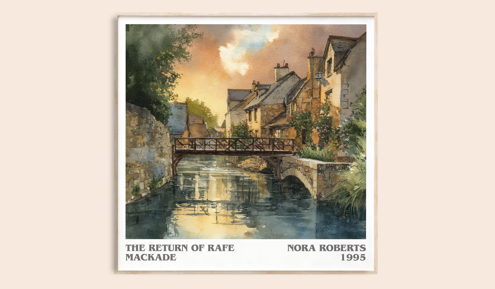 The Return of Rafe MacKade literary book poster by Nora Roberts – framed literary art print