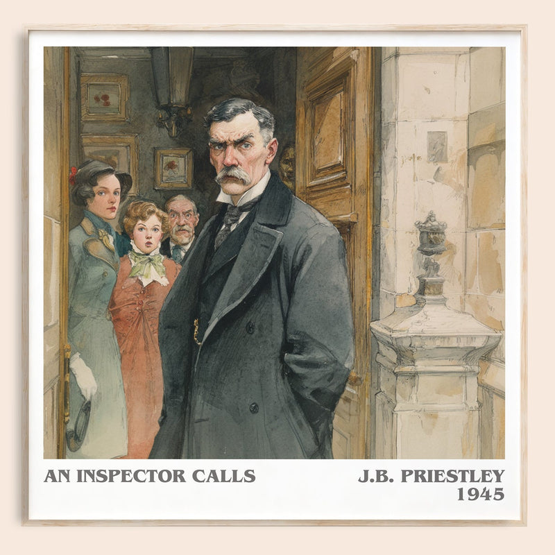 An Inspector Calls literary book poster by J. B. Priestley – framed literary art print