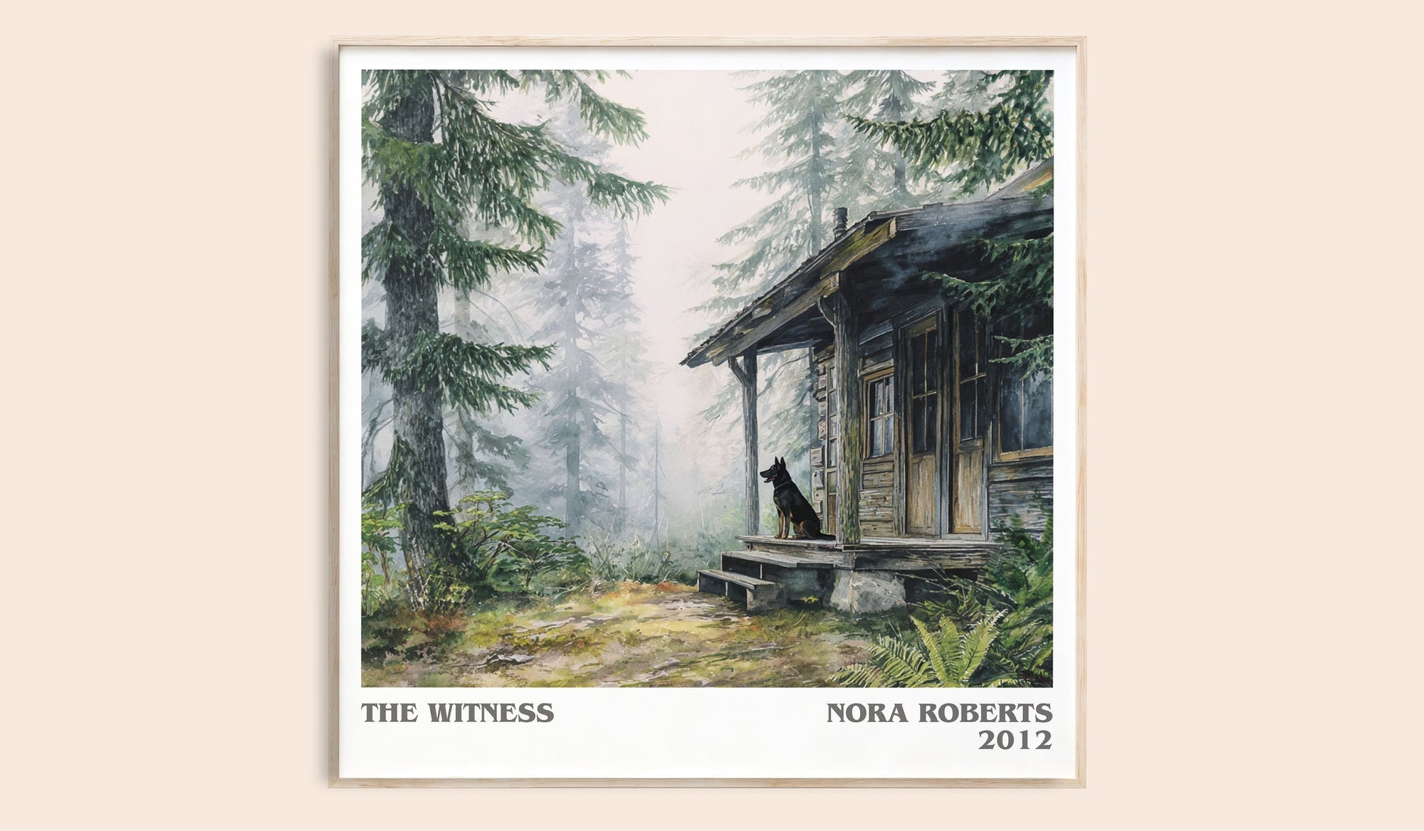 The Witness literary book poster by Nora Roberts – framed literary art print