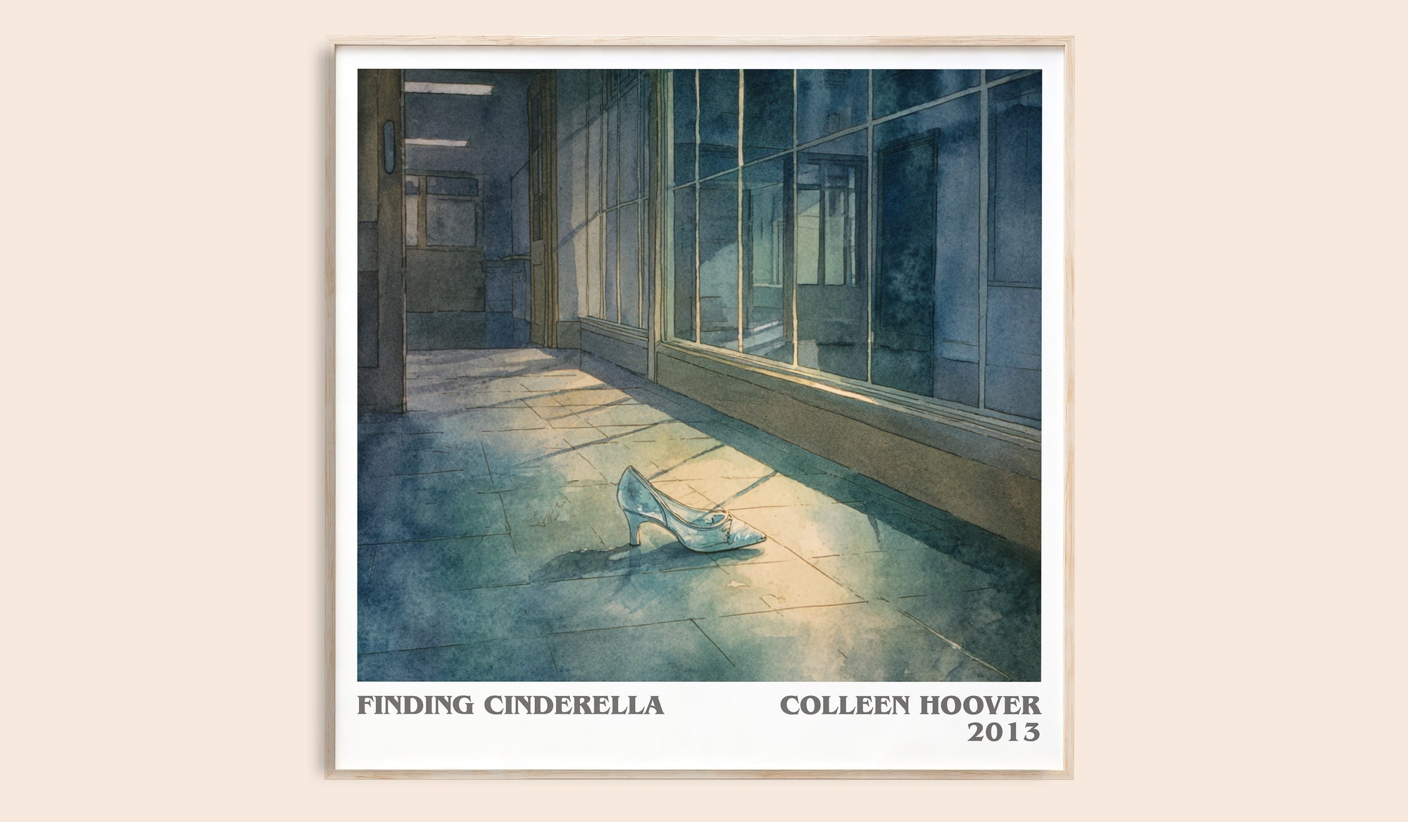 Finding Cinderella literary book poster by Colleen Hoover – framed literary art print