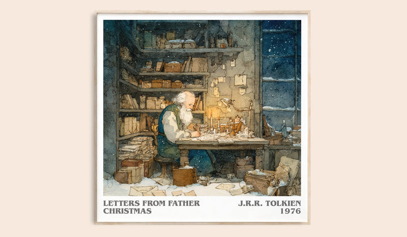 Letters from Father Christmas literary book poster by J. R. R. Tolkien – framed literary art print