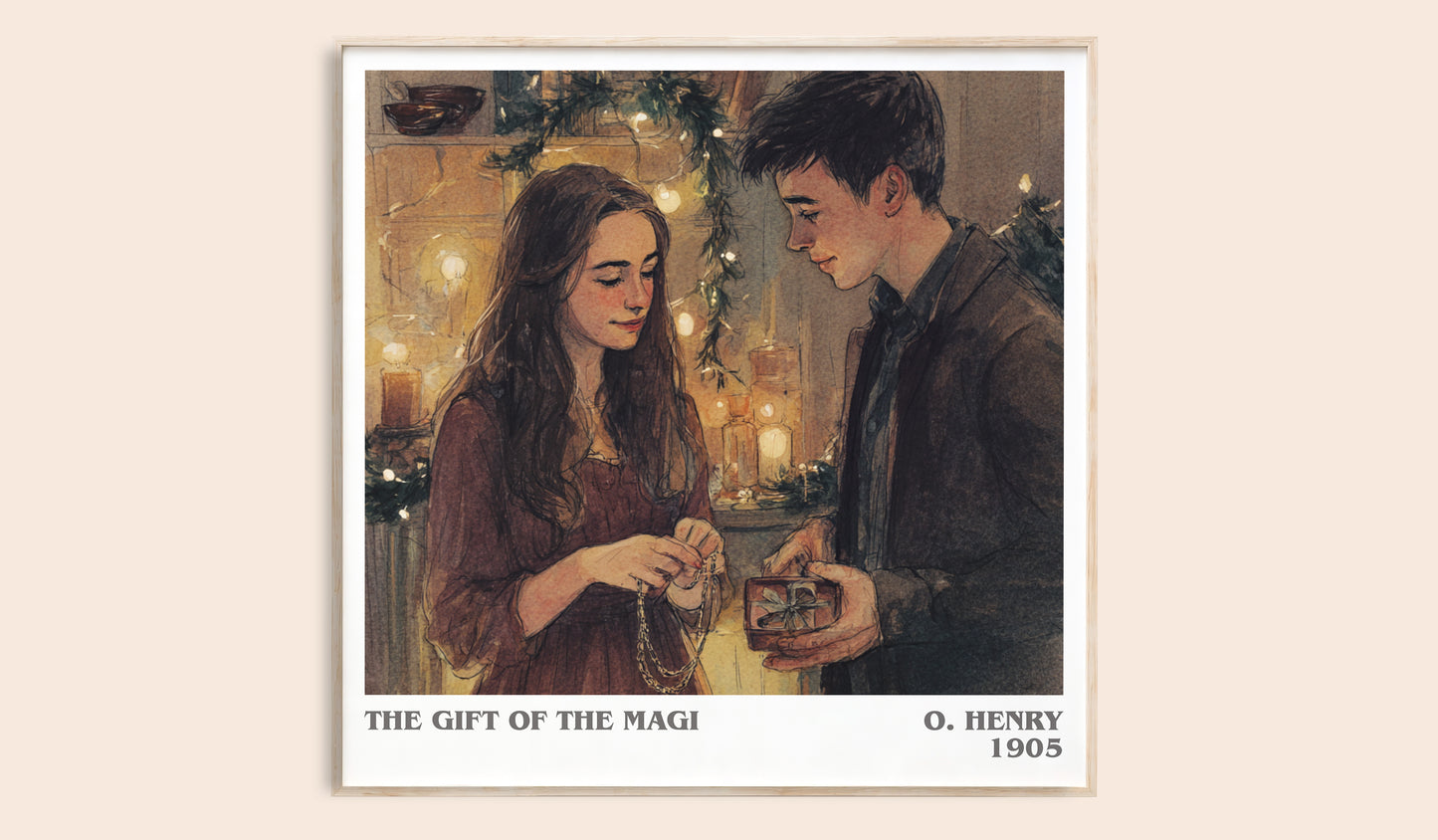 The Gift Of The Magi literary book poster by O. Henry – framed literary art print