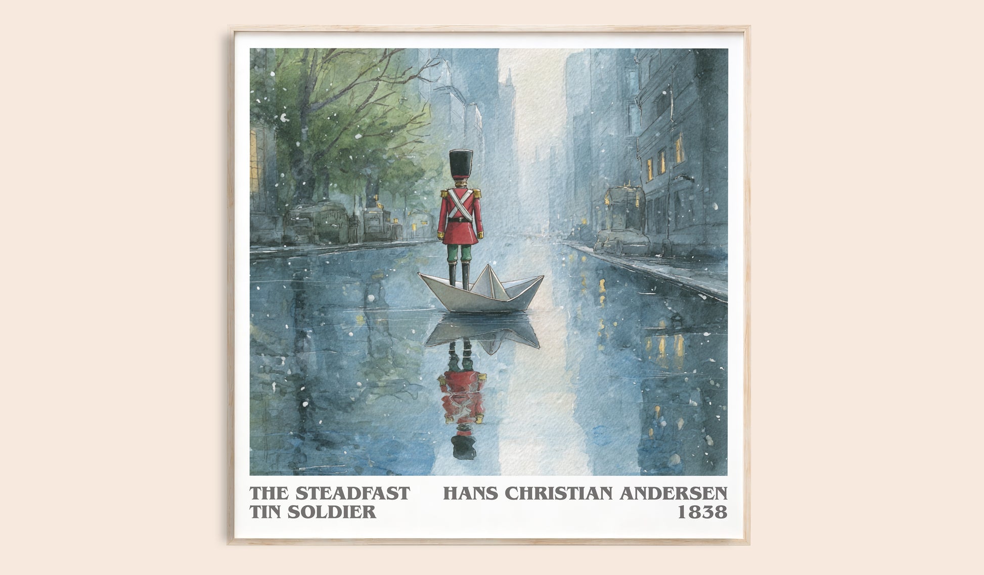 The Steadfast Tin Soldier literary book poster by Hans Christian Andersen – framed literary art print