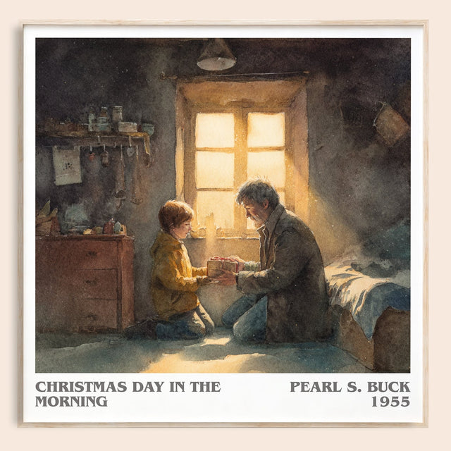 Christmas Day in the Morning Literary Art Print by Pearl S. Buck