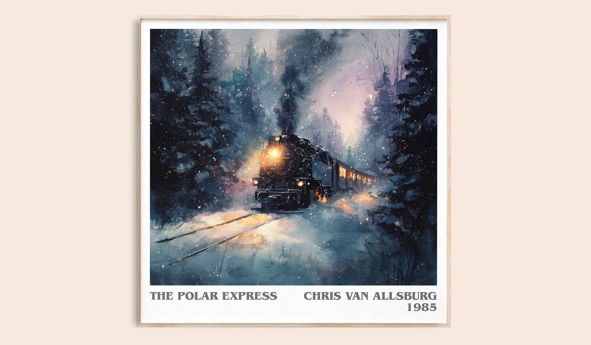 The Polar Express literary book poster by Chris Van Allsburg – framed literary art print