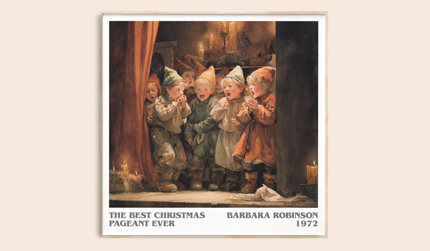 The Best Christmas Pageant Ever literary book poster by Barbara Robinson – framed literary art print
