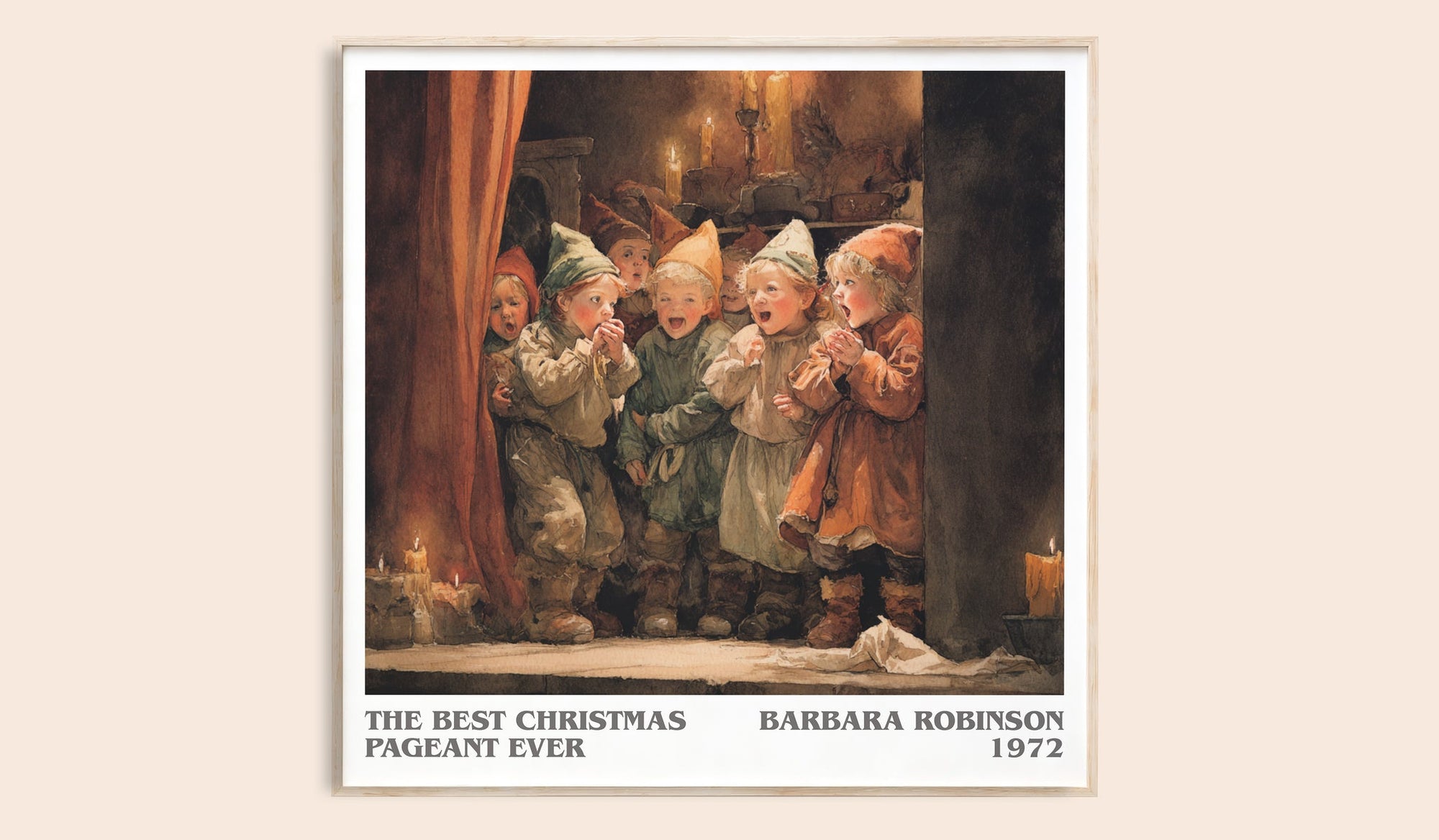 The Best Christmas Pageant Ever literary book poster by Barbara Robinson – framed literary art print