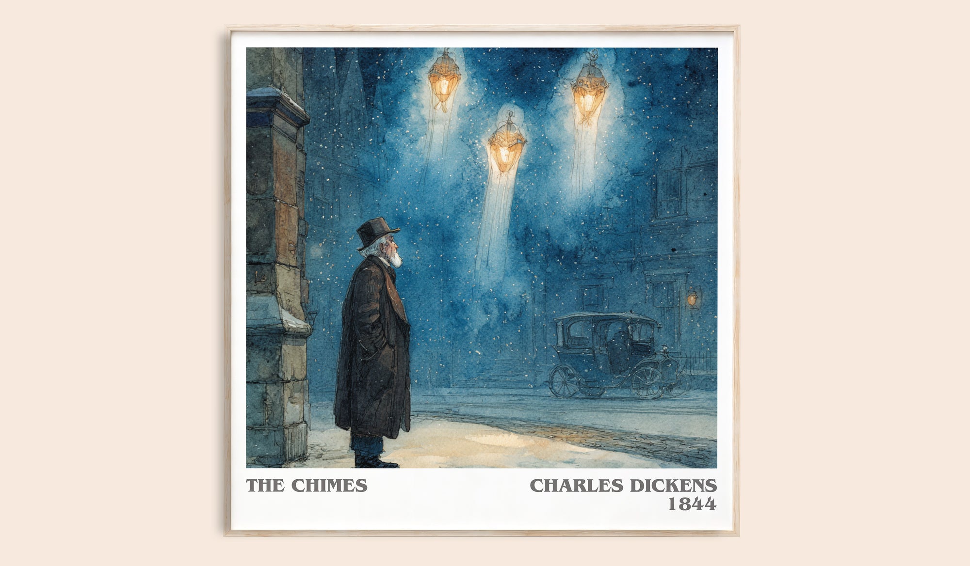 The Chimes literary book poster by Charles Dickens – framed literary art print