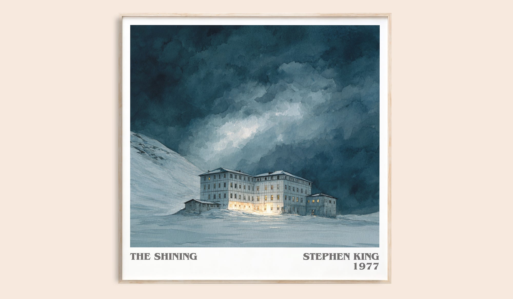 The Shining literary book poster by Stephen King – framed literary art print