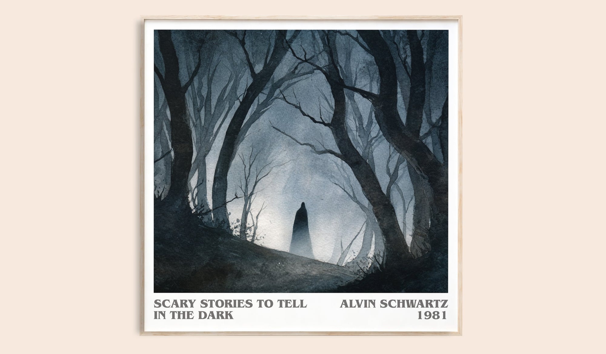 More Scary Stories to Tell in the Dark literary book poster by Alvin Schwartz – framed literary art print