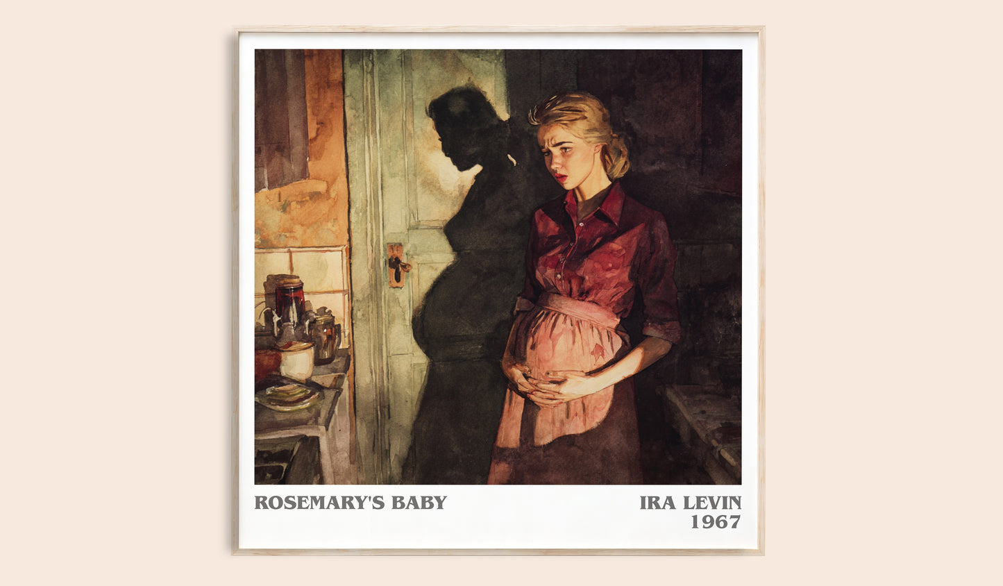 Rosemary's Baby literary book poster by Ira Levin – framed literary art print