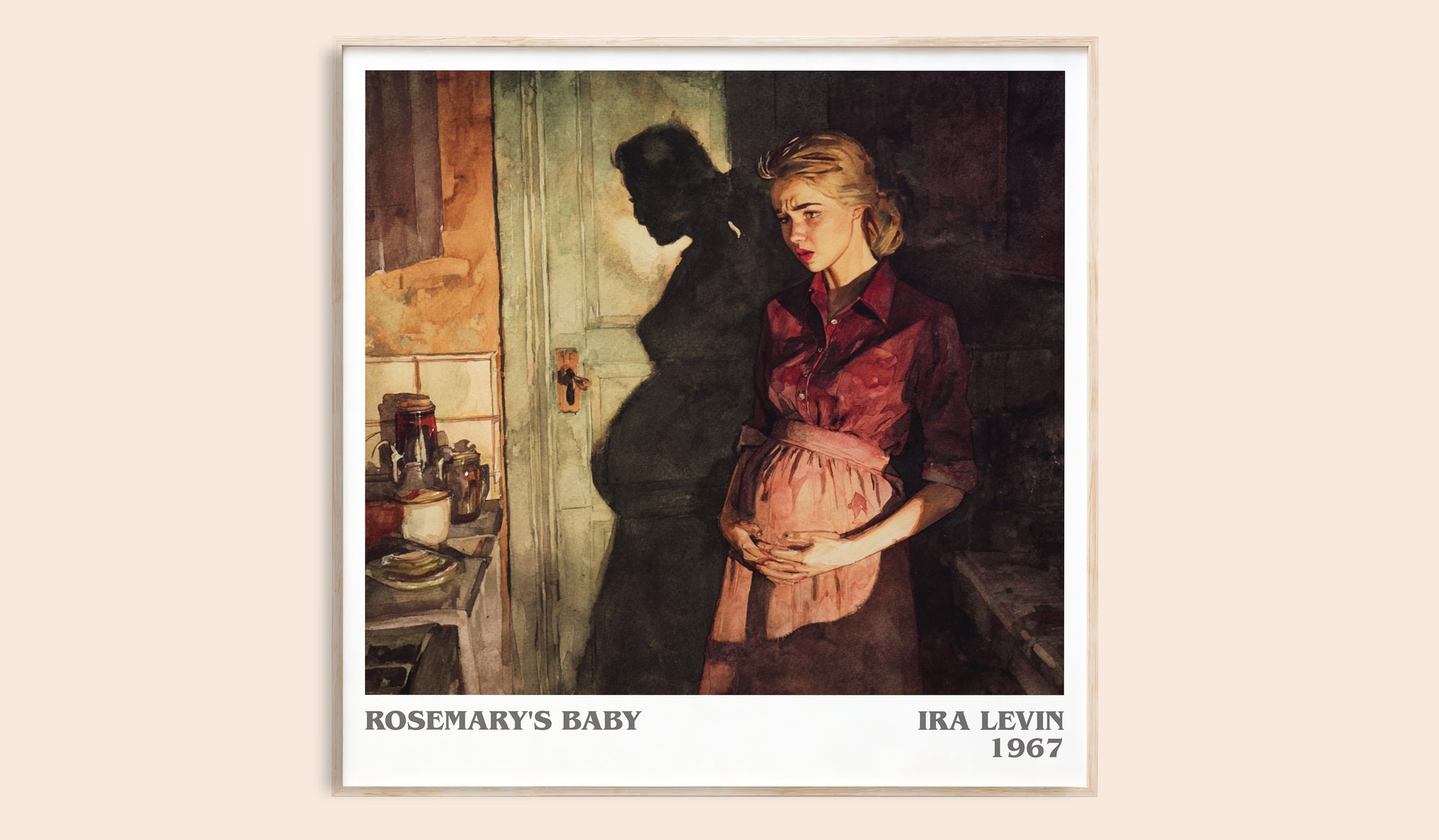 Rosemary's Baby literary book poster by Ira Levin – framed literary art print