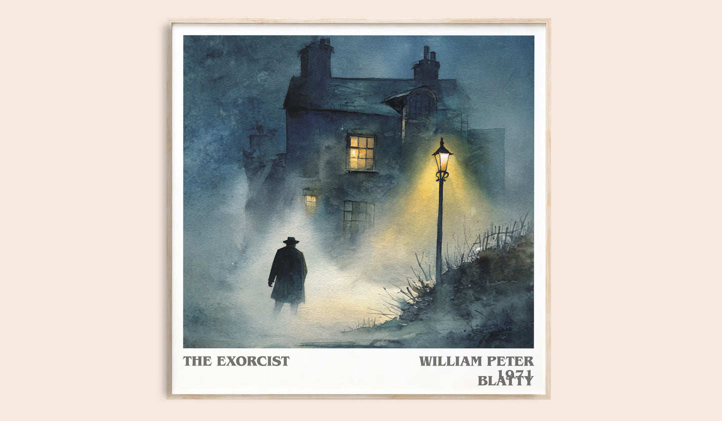 The Exorcist literary book poster by William Peter Blatty – framed literary art print