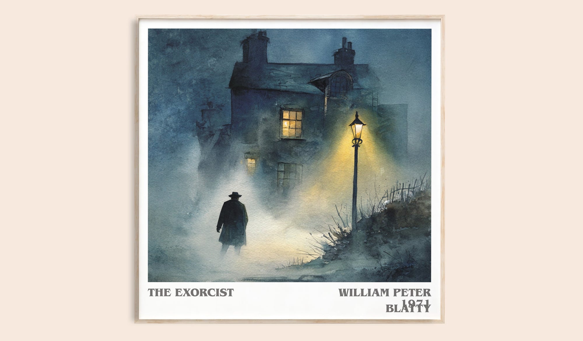 The Exorcist literary book poster by William Peter Blatty – framed literary art print