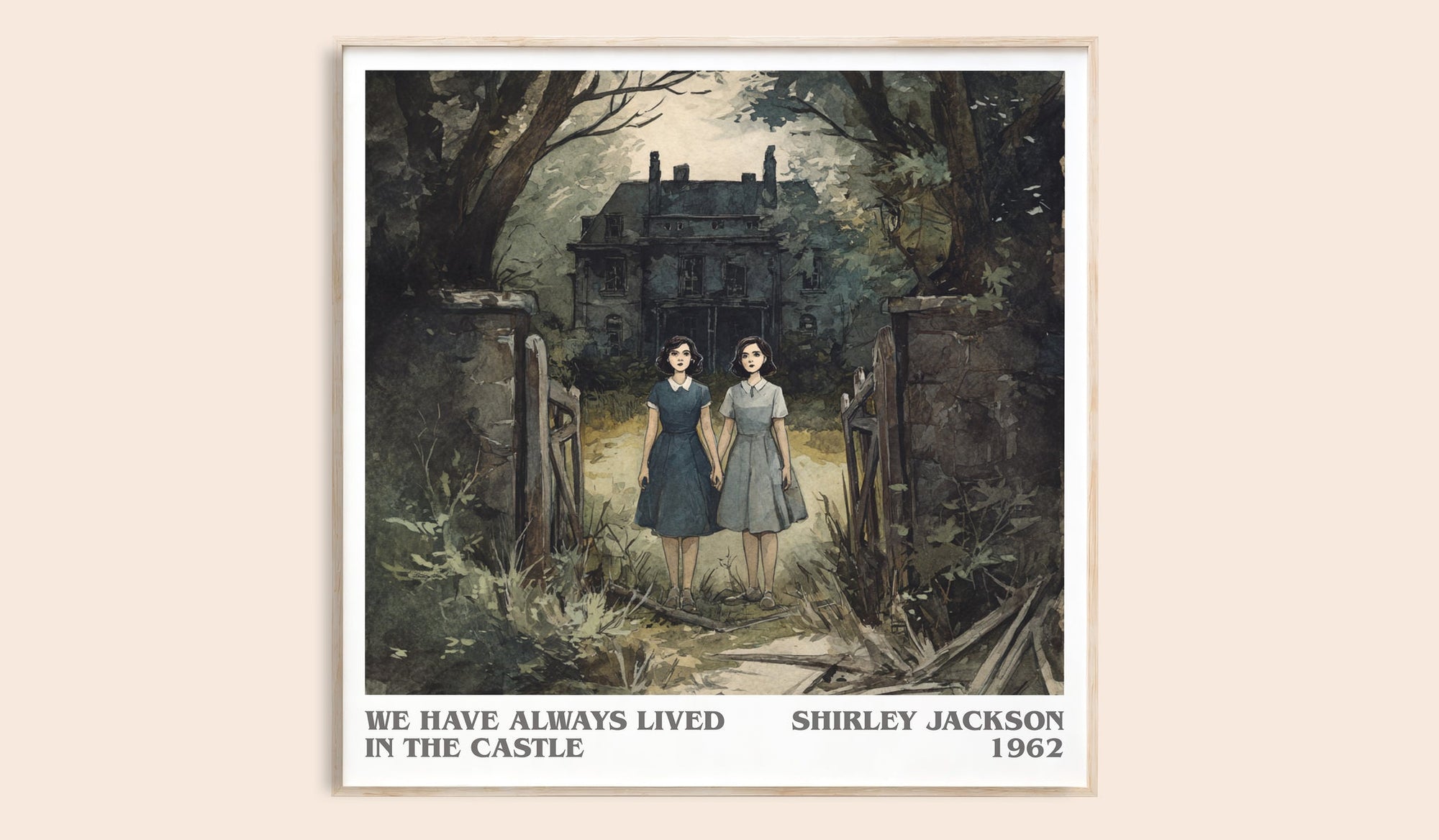 We Have Always Lived in the Castle literary book poster by Shirley Jackson – framed literary art print