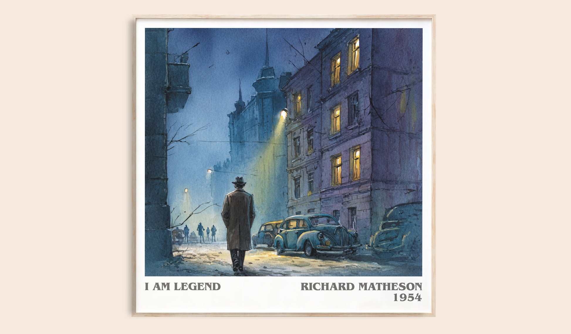 I Am Legend literary book poster by Richard Matheson – framed literary art print