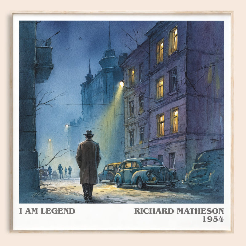 I Am Legend literary book poster by Richard Matheson – framed literary art print