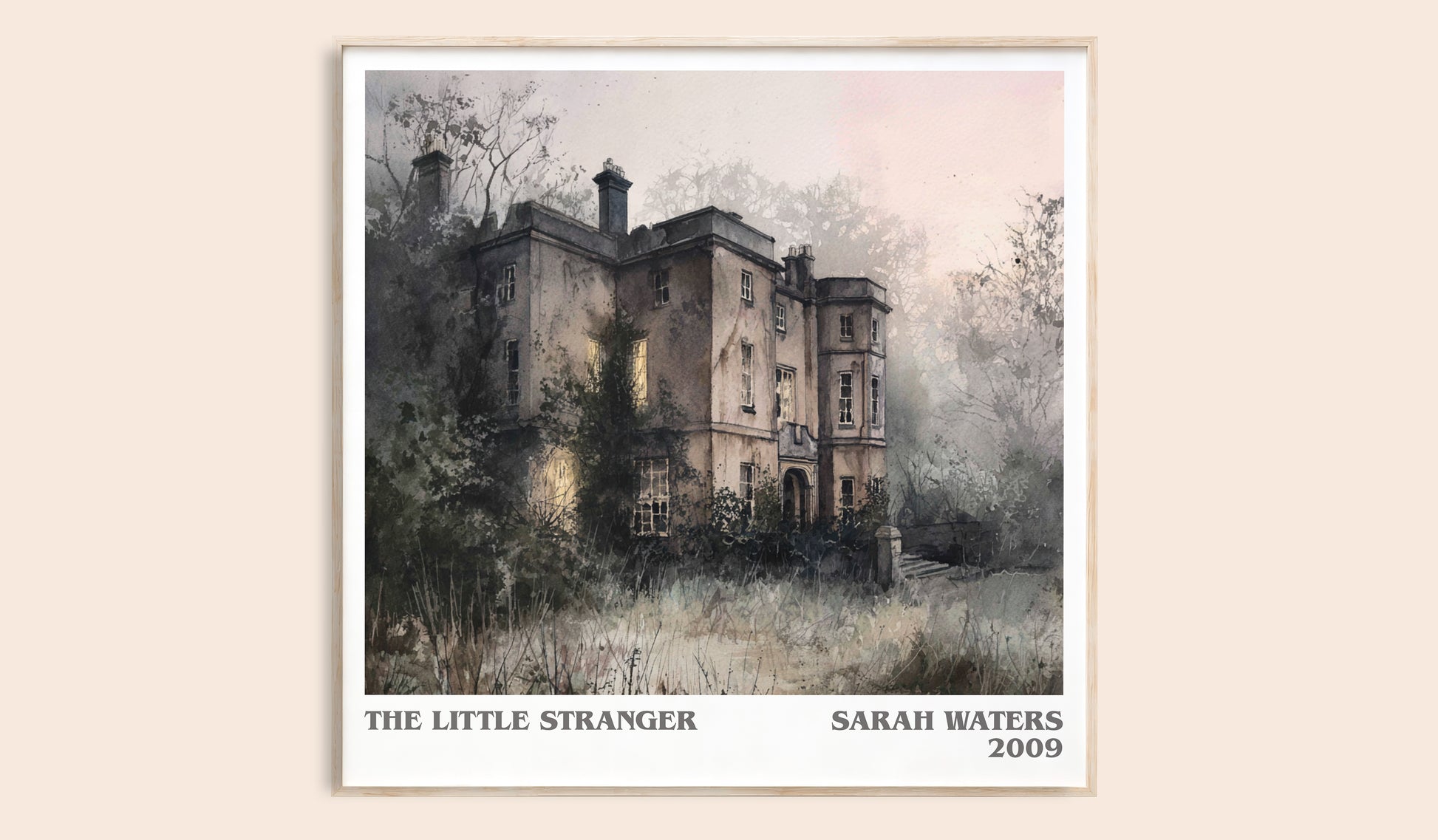 The Little Stranger literary book poster by Sarah Waters – framed literary art print