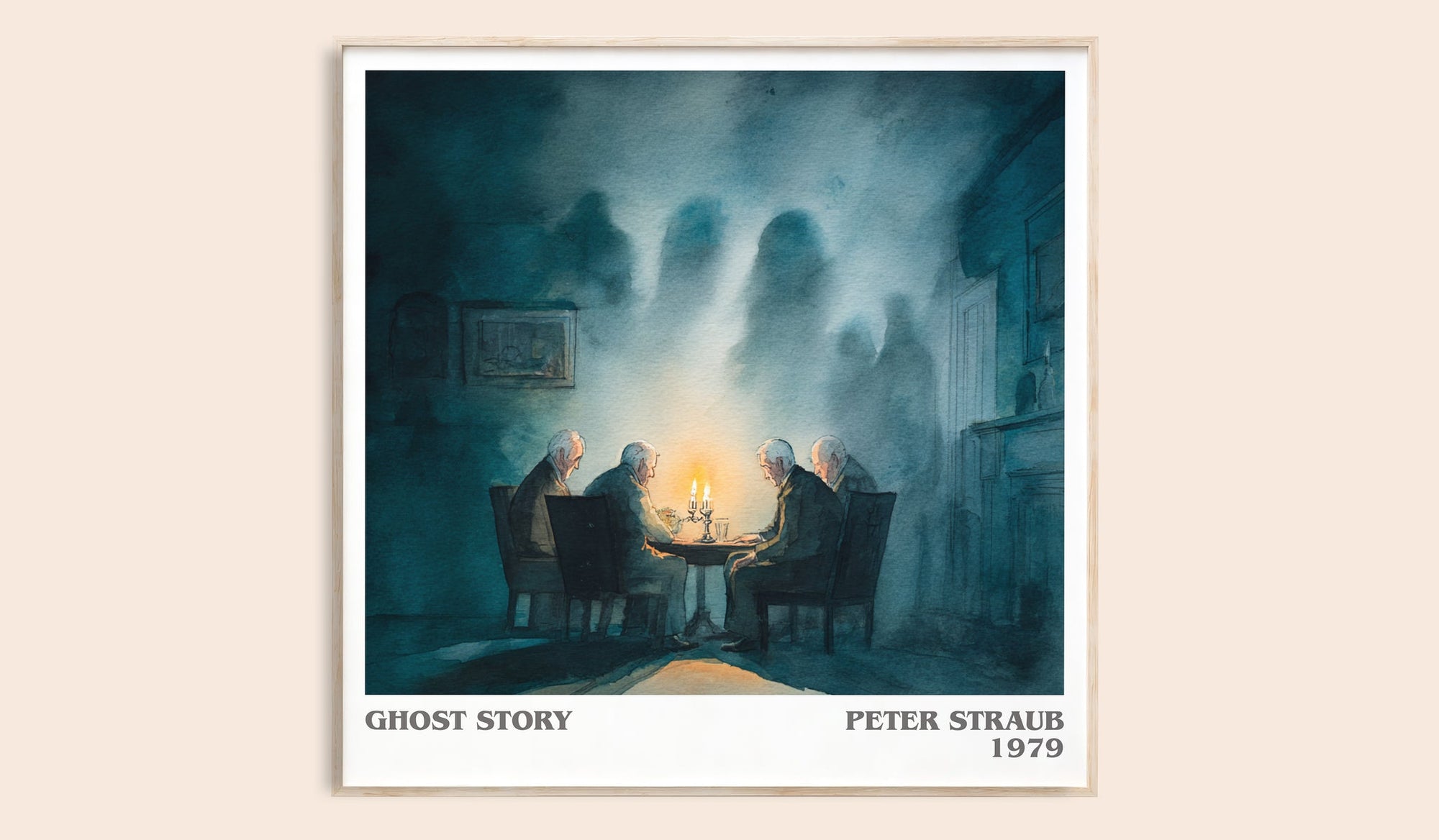 Ghost Story literary book poster by Peter Straube – framed literary art print