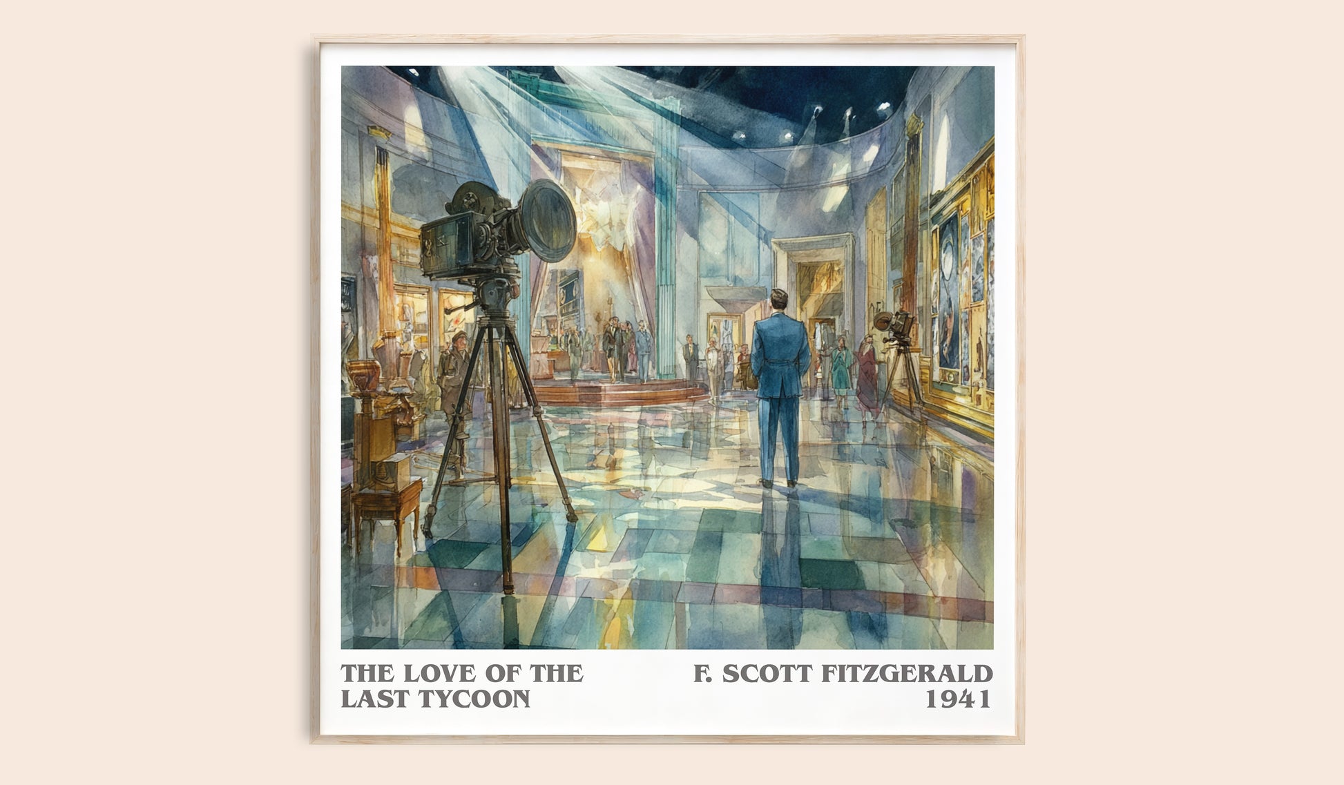 The Love Of The Last Tycoon literary book poster by F. Scott Fitzgerald – framed literary art print