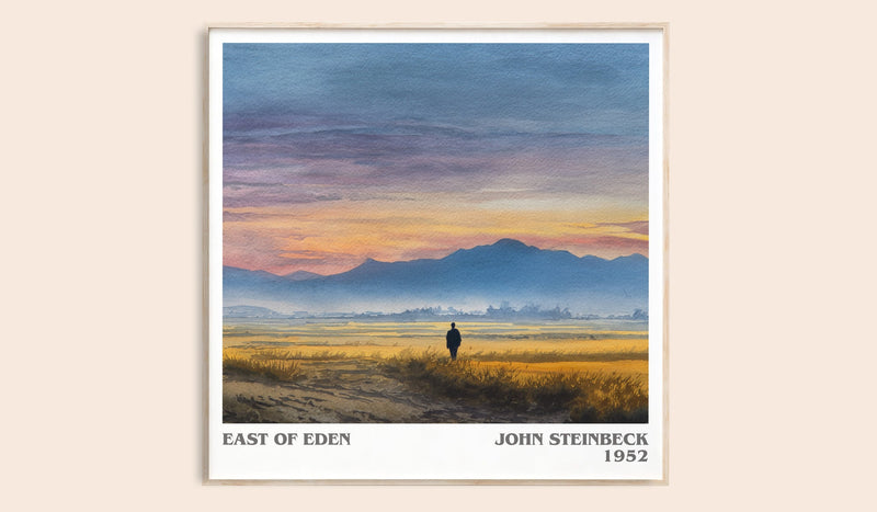 East of Eden literary book poster by John Steinbeck – framed literary art print
