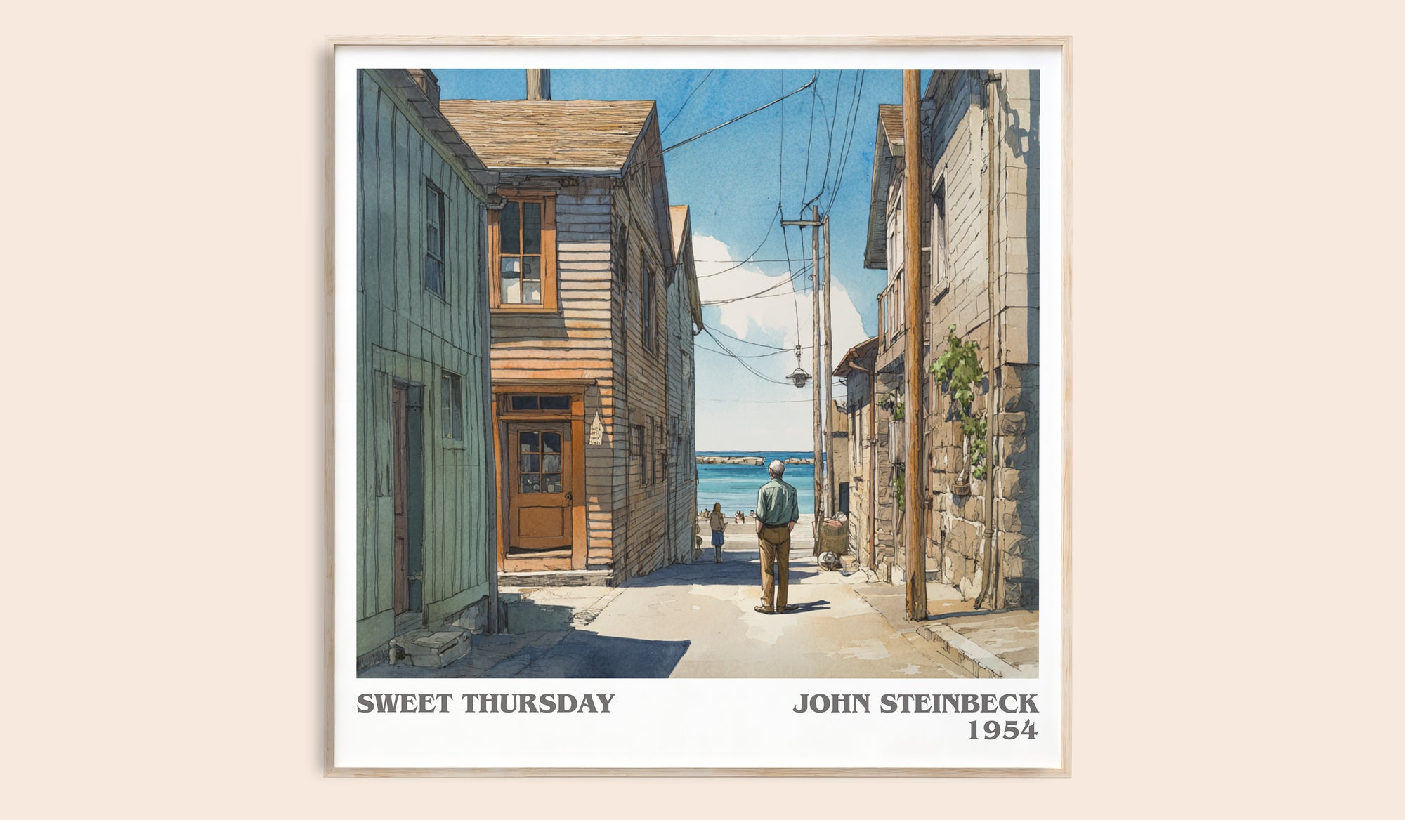 Sweet Thursday literary book poster by John Steinbeck – framed literary art print