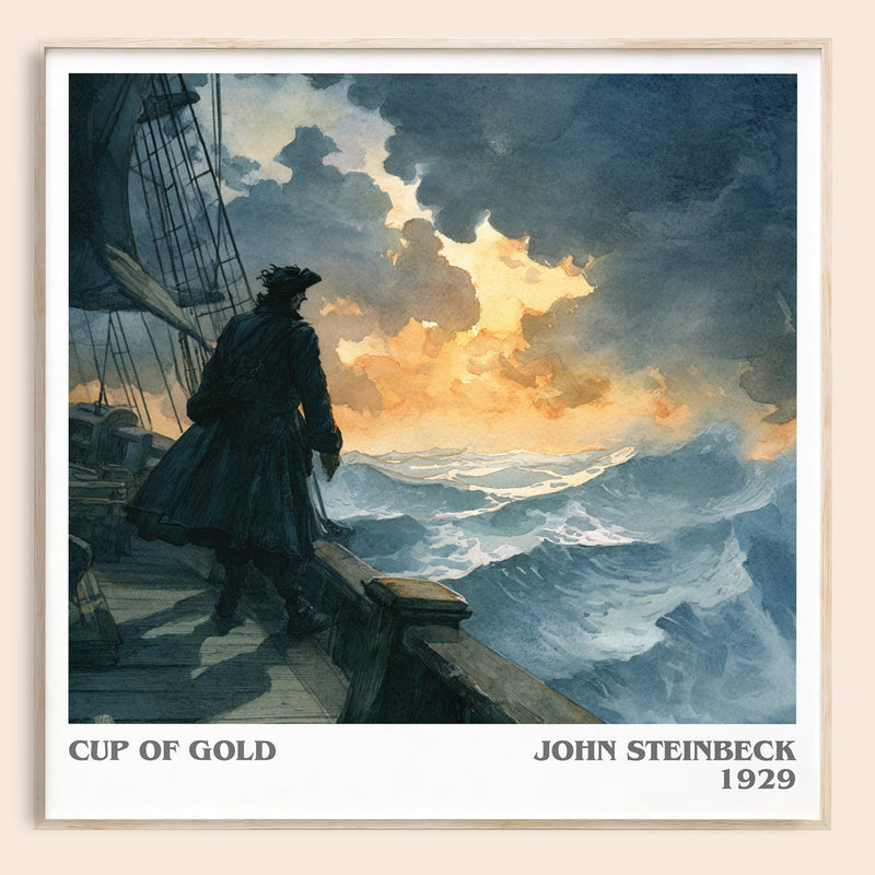 Cup of Gold literary book poster by John Steinbeck – framed literary art print