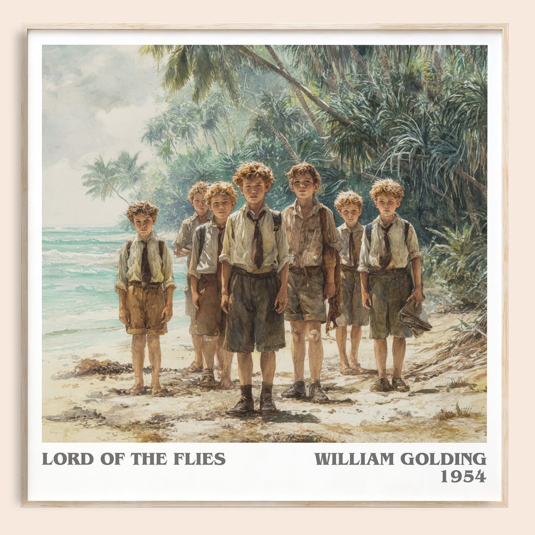 Lord Of The Flies literary book poster by William Goldman – framed literary art print