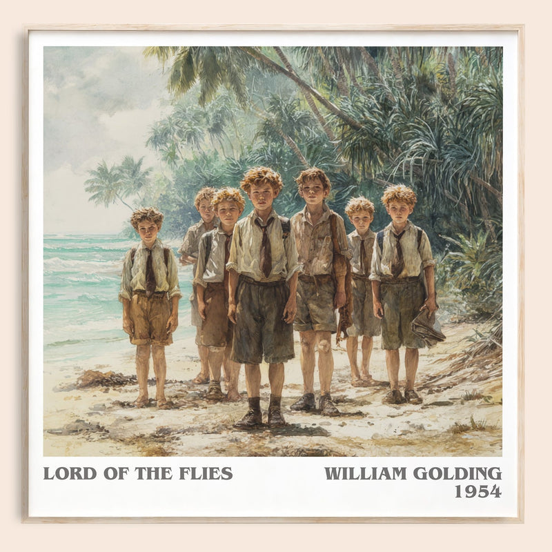 Lord Of The Flies literary book poster by William Goldman – framed literary art print