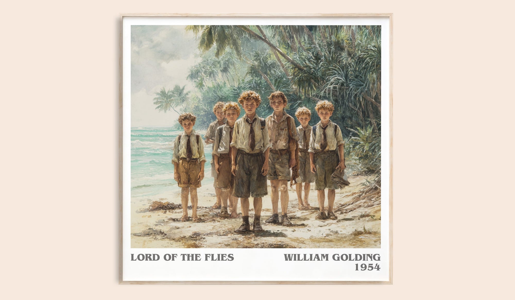 Lord Of The Flies literary book poster by William Goldman – framed literary art print