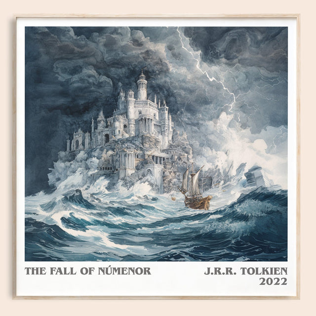 The Fall Of Númenor Literary Art Print by J.R.R. Tolkien