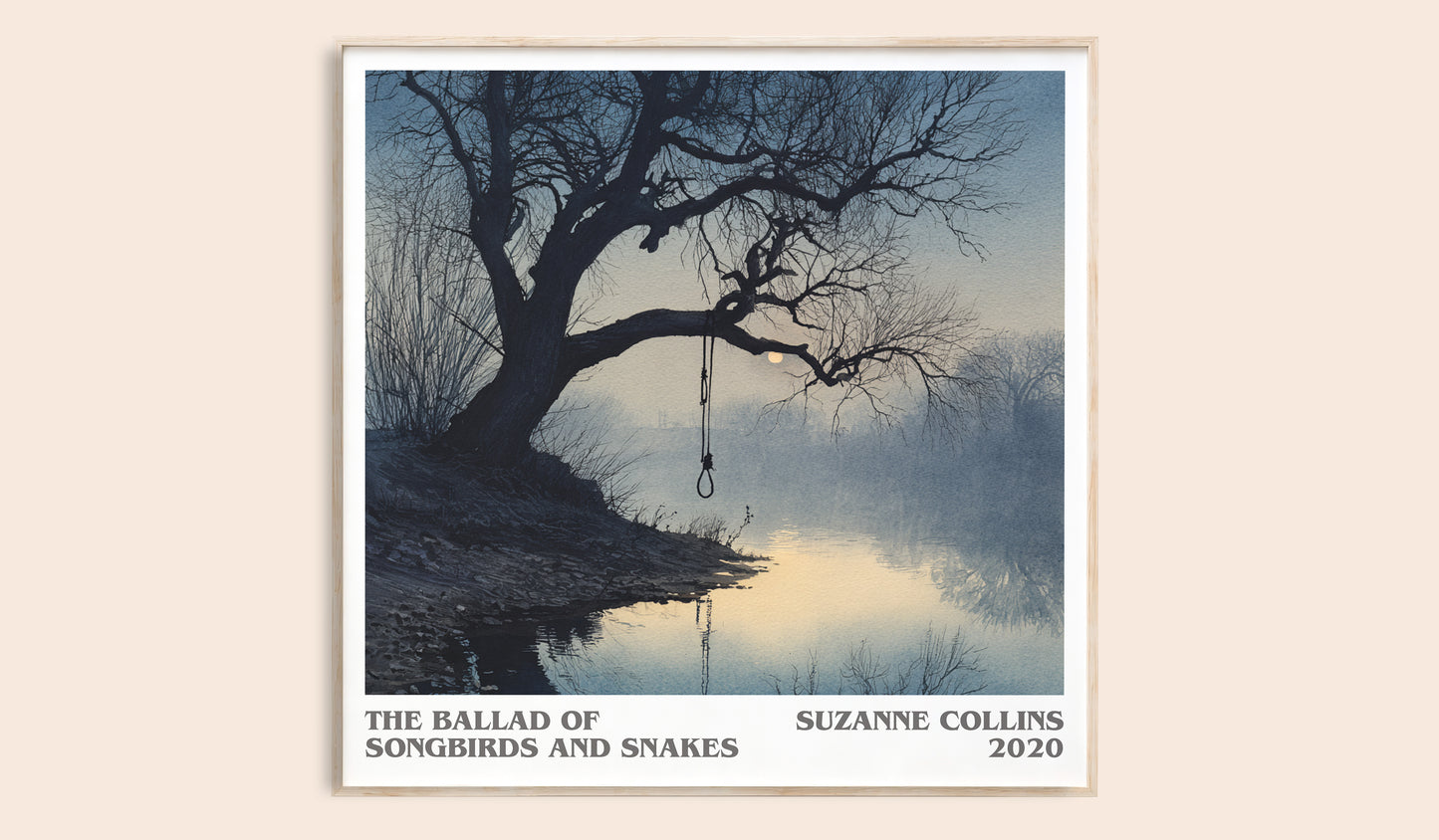 The Ballad of Songbirds and Snakes literary book poster by Suzanne Collins – framed literary art print