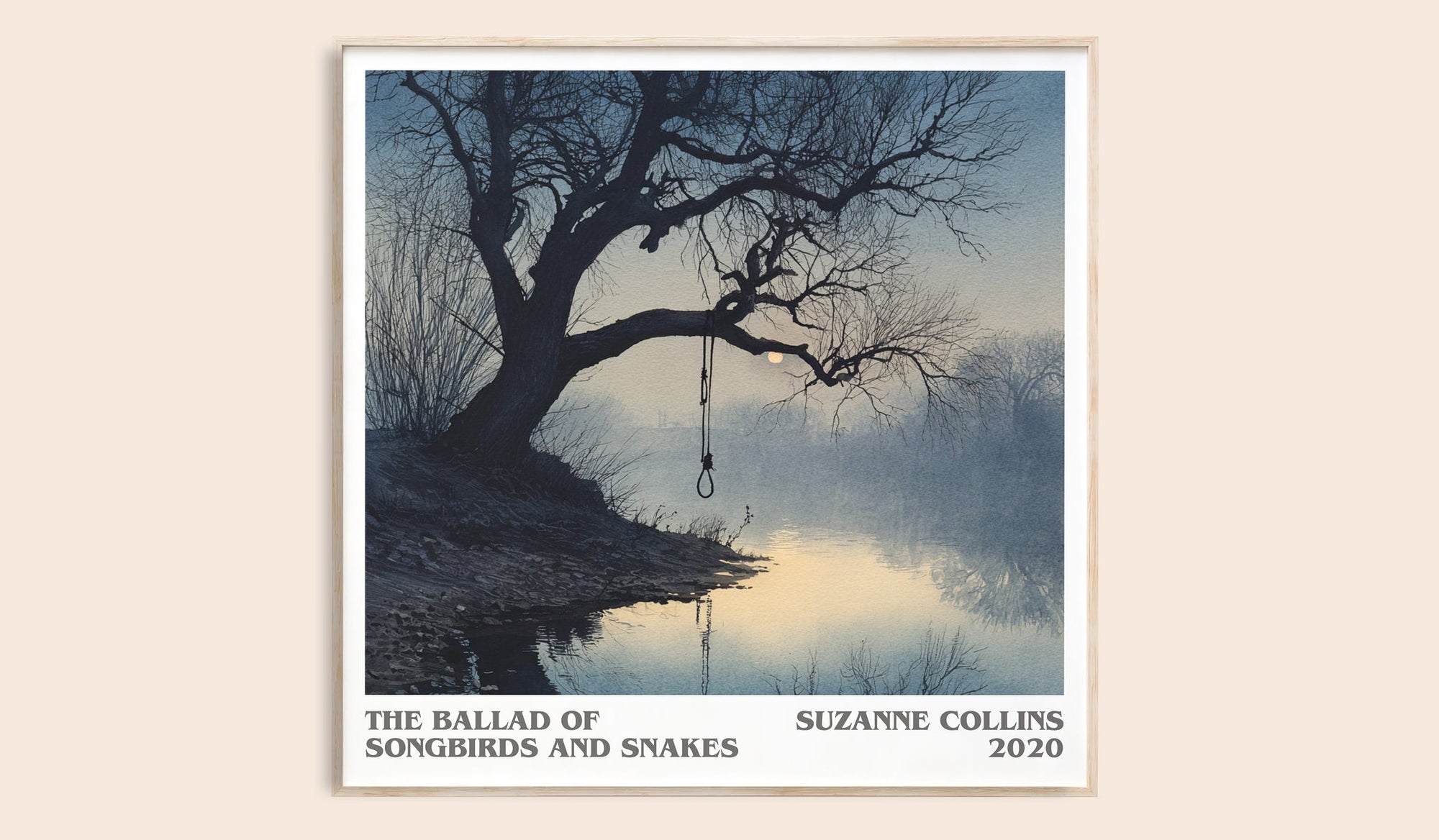 The Ballad of Songbirds and Snakes literary book poster by Suzanne Collins – framed literary art print