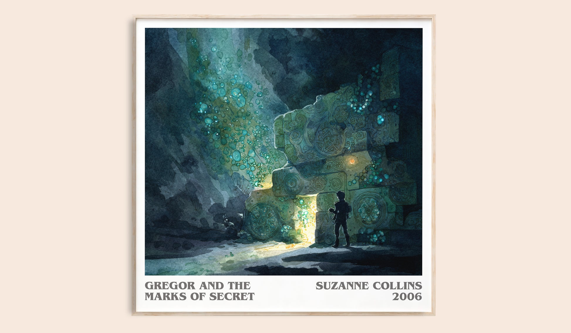 Gregor and the Marks of Secret literary book poster by Suzanne Collins – framed literary art print