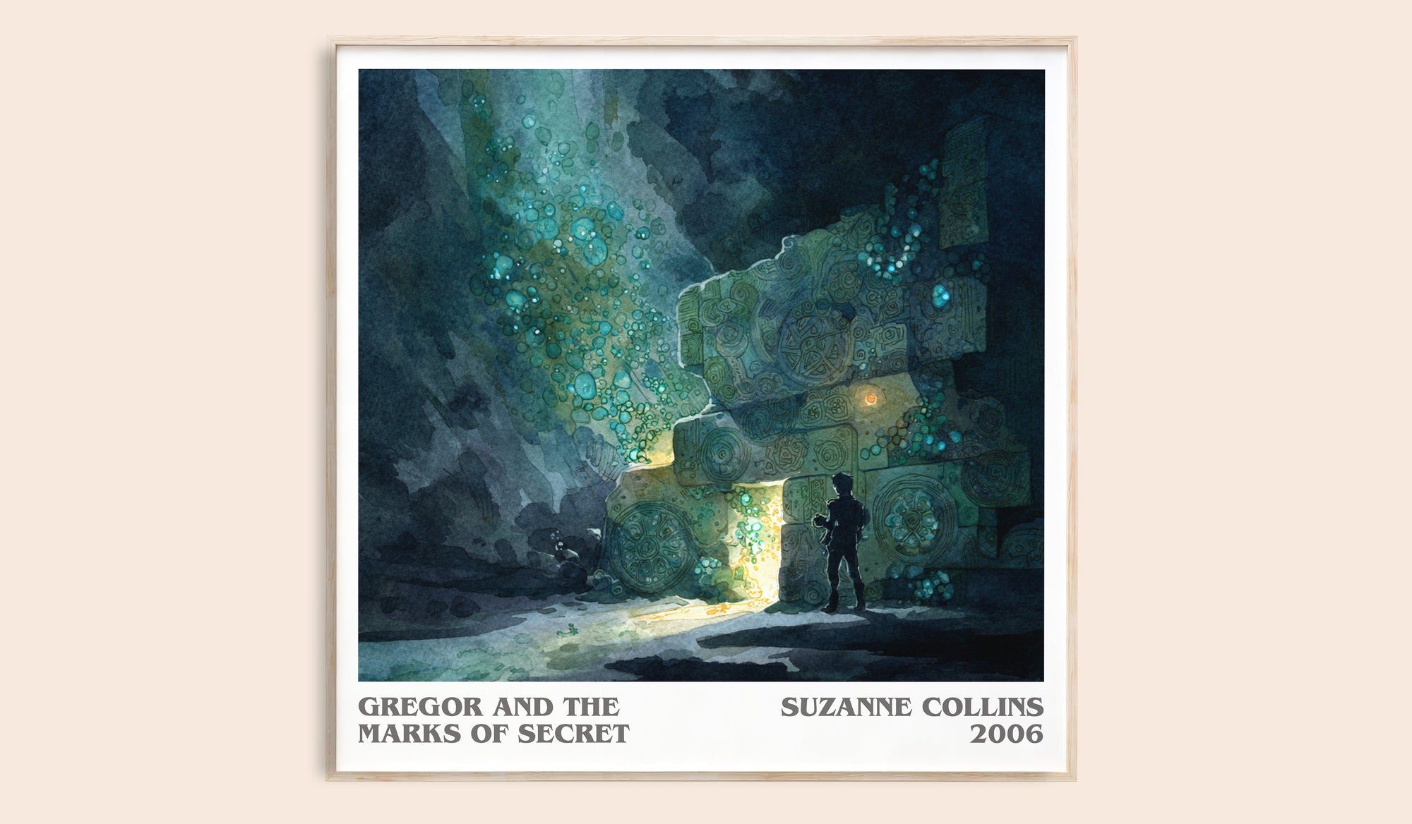 Gregor and the Marks of Secret literary book poster by Suzanne Collins – framed literary art print