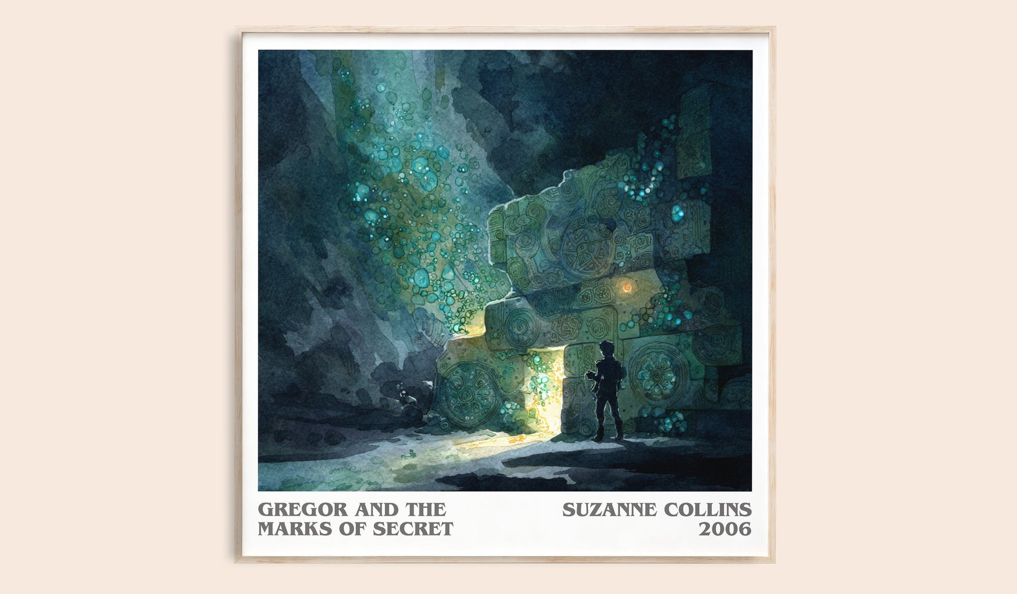 Gregor and the Marks of Secret literary book poster by Suzanne Collins – framed literary art print