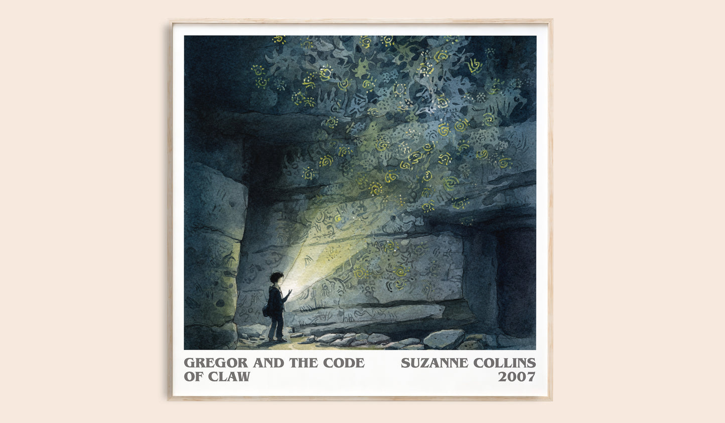 Gregor and the Code of Claw literary book poster by Suzanne Collins – framed literary art print