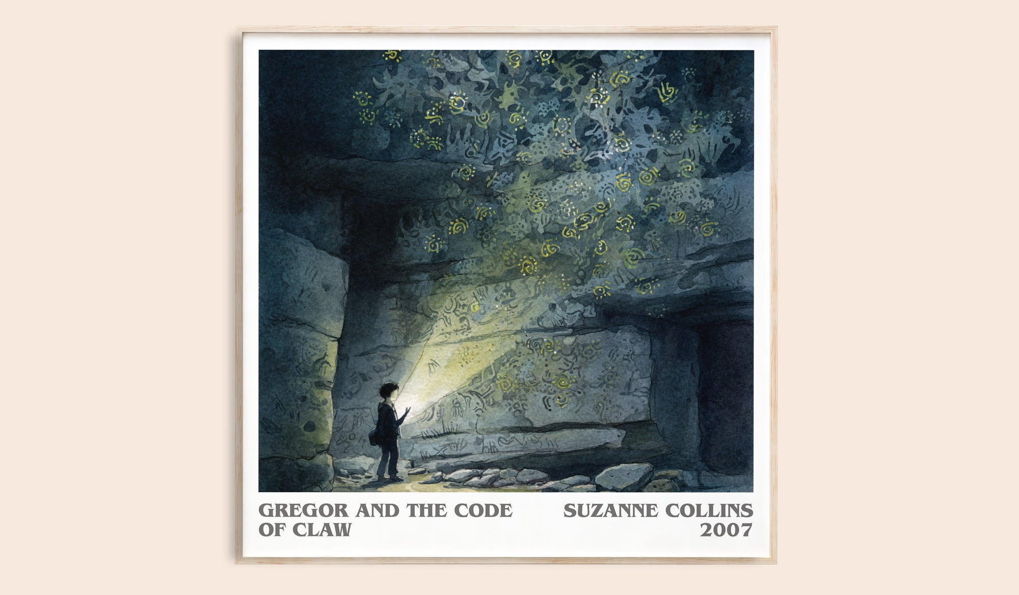 Gregor and the Code of Claw literary book poster by Suzanne Collins – framed literary art print