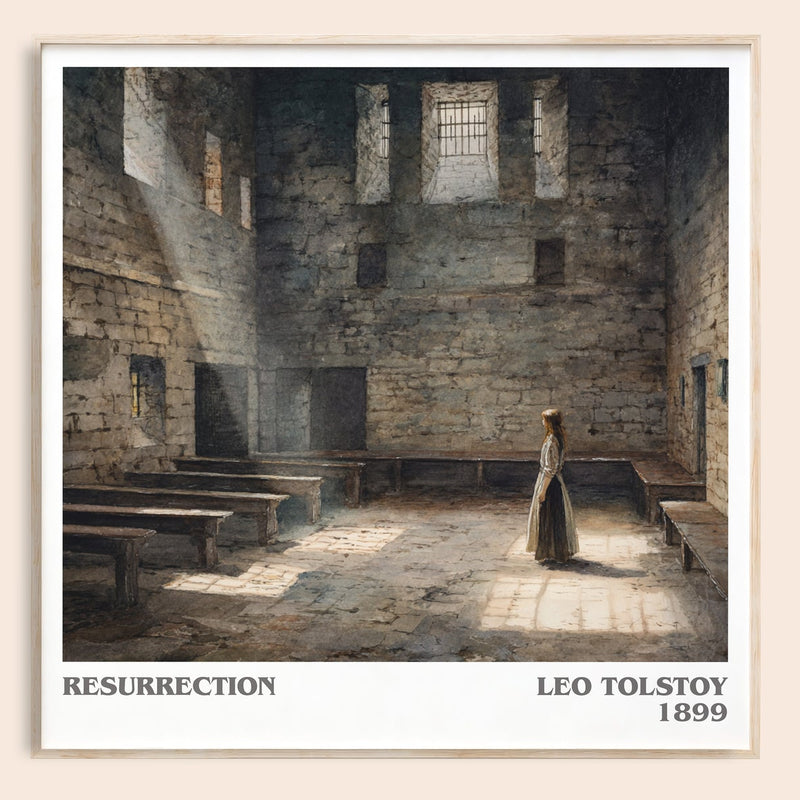 Resurrection literary book poster by Leo Tolstoy – framed literary art print
