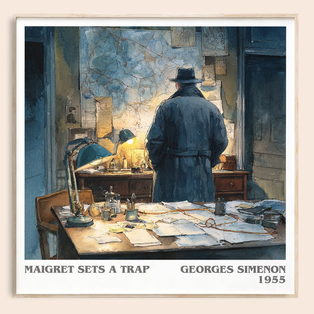 Maigret Sets a Trap Literary Art Print by Georges Simenon