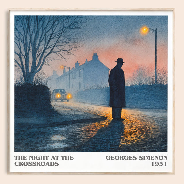 The Night At The Crossroads Literary Art Print by Georges Simenon
