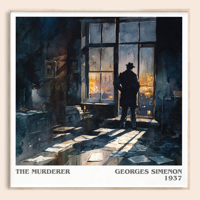The Murderer Literary Art Print by Georges Simenon