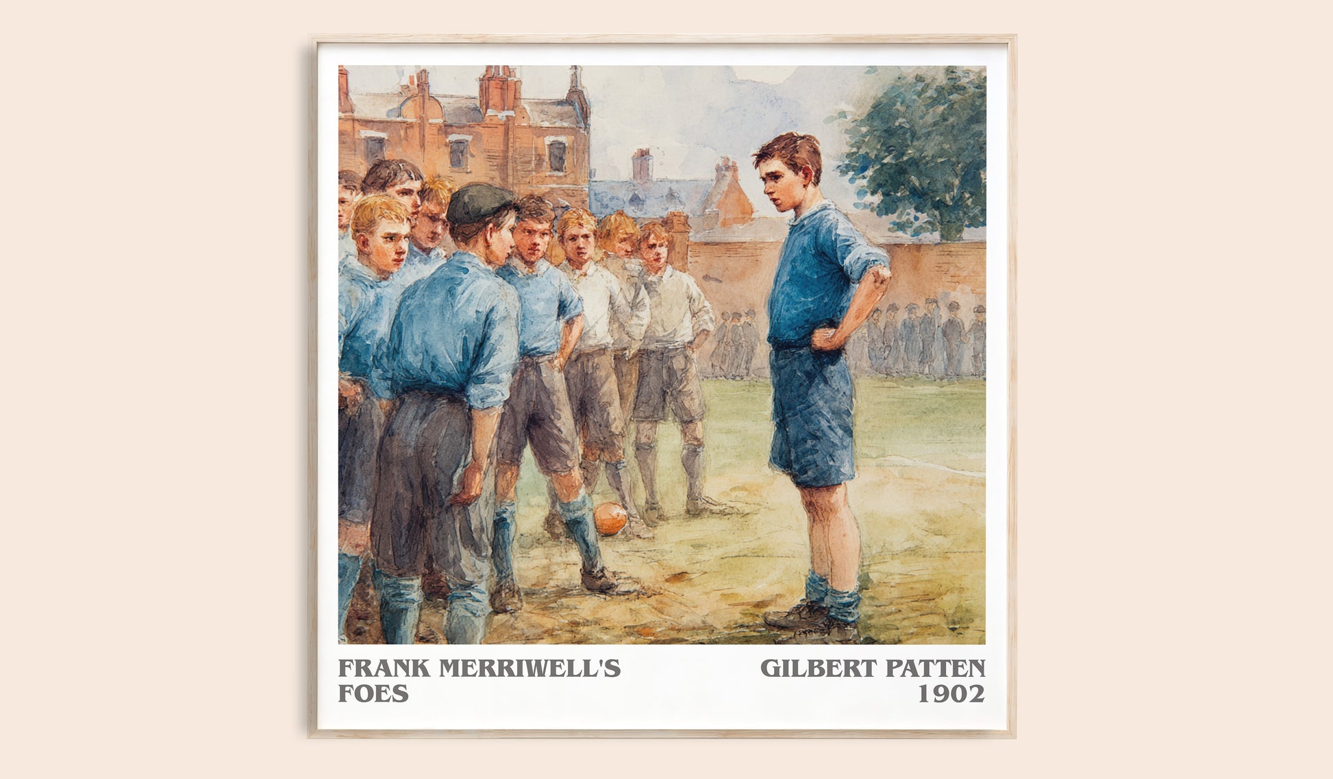 Frank Merriwell's Foes literary book poster by Gilbert Patten – framed literary art print